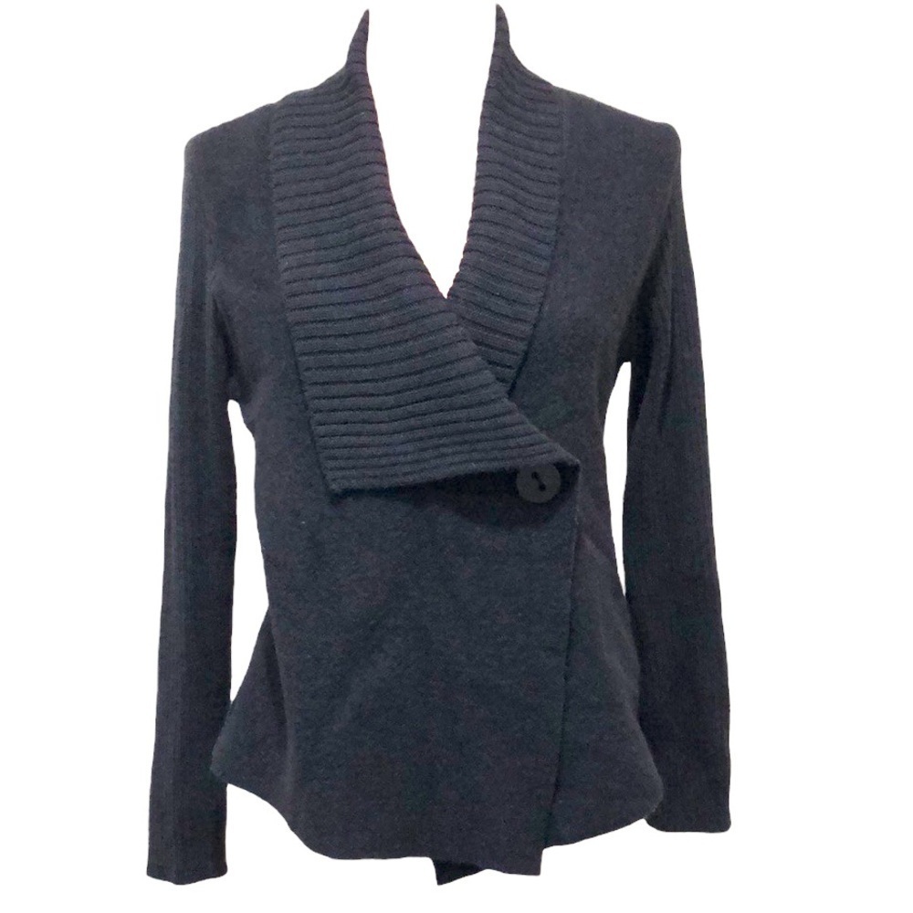 Women’s Black Shawl Collar Cardigan Sweater